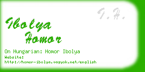 ibolya homor business card